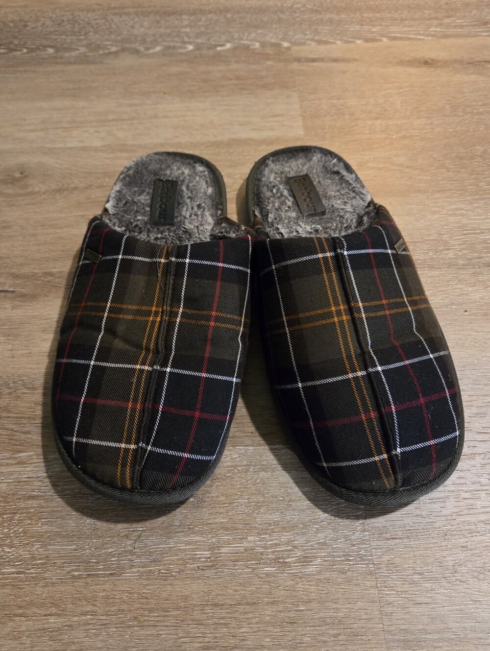 Men's Barbour Plaid Slippers